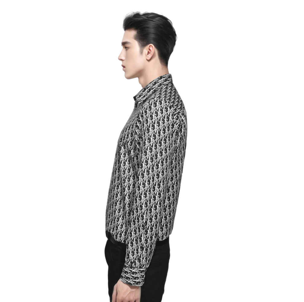 Dior Monogram Printed Black Premium Quality Shirt-2