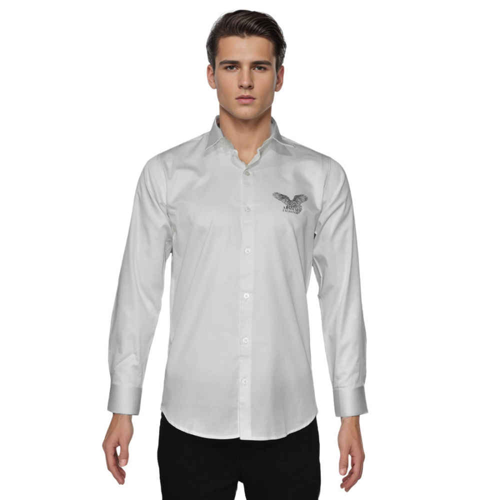 Armani Exchange Eagle Print White Premium Shirt-7