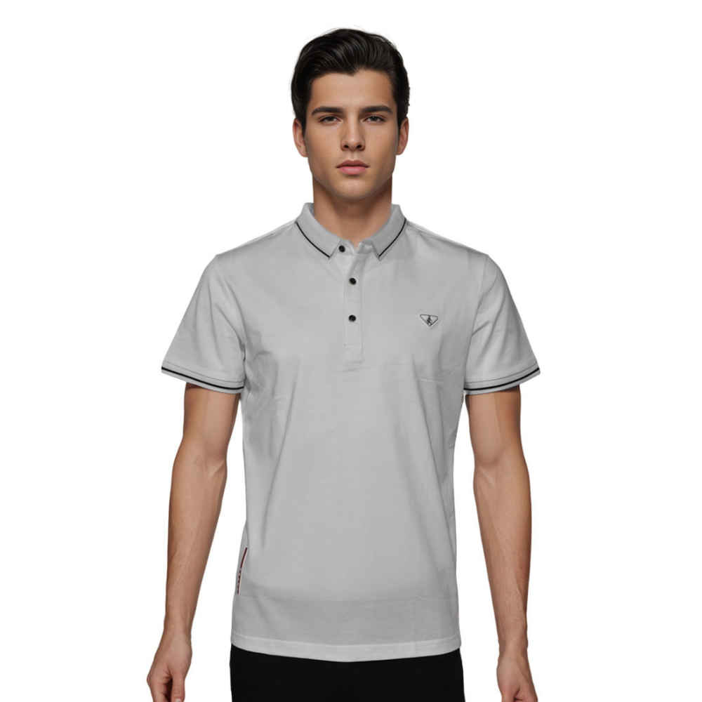 Prada White Premium Quality Luxury Polo T-shirt-thumb-0