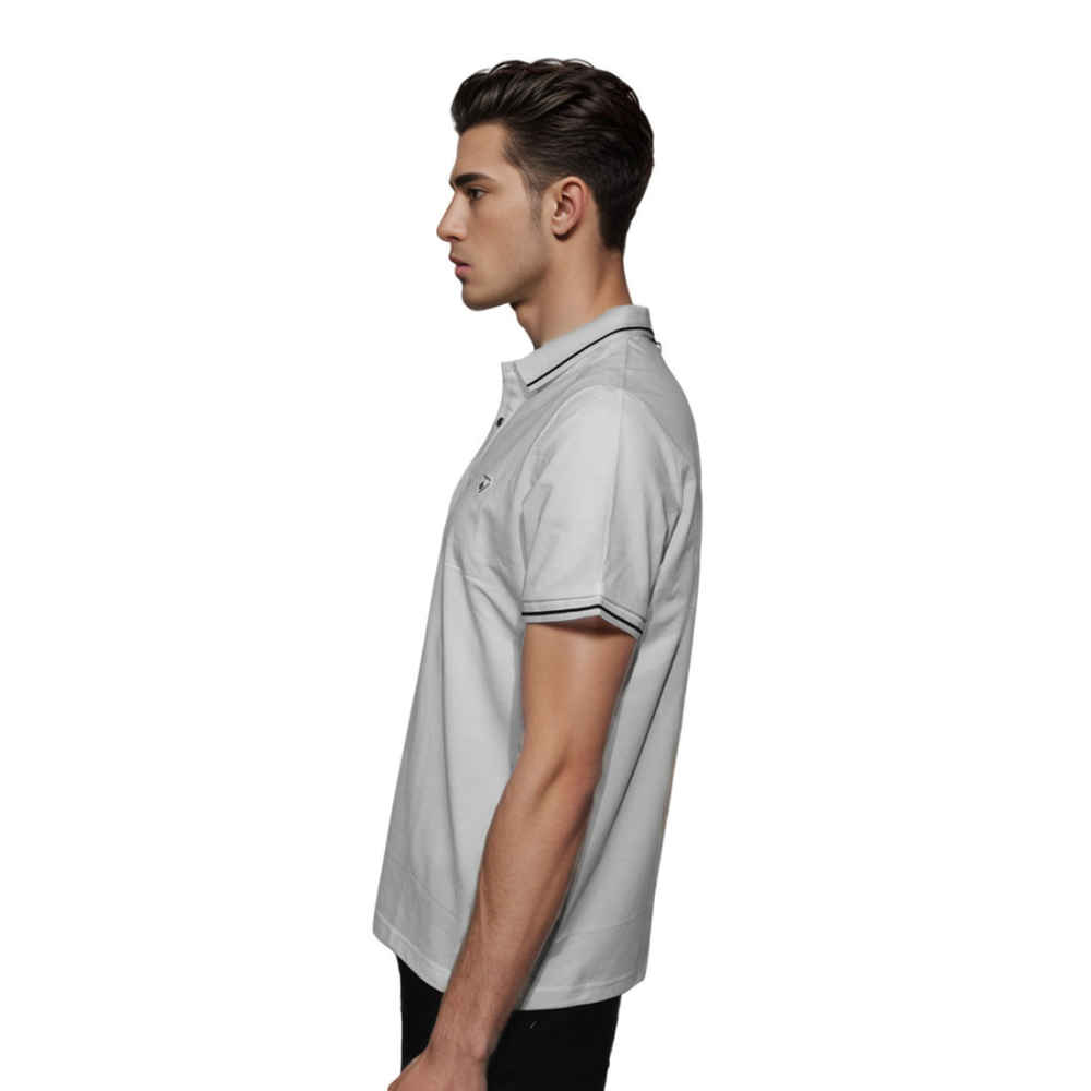 Prada White Premium Quality Luxury Polo T-shirt-thumb-2