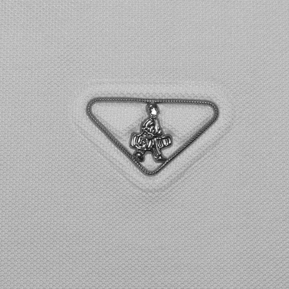 Prada White Premium Quality Luxury Polo T-shirt-thumb-3