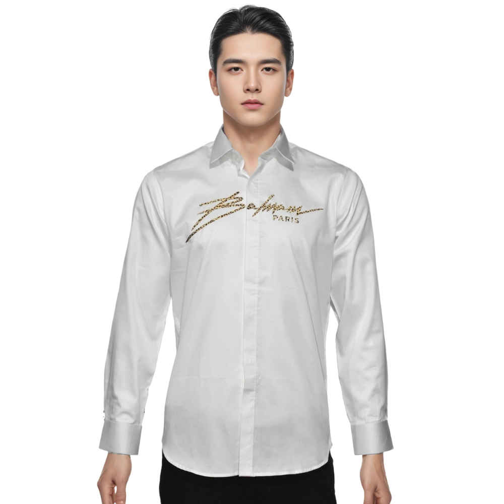 Balmain Paris White Premium Quality Shirt-7