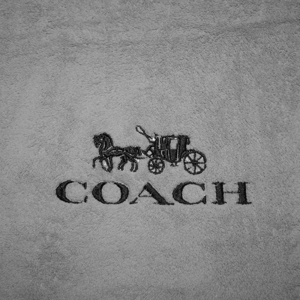 Coach Embroidered Logo Grey Premium Towel - Set of 2-thumb-1