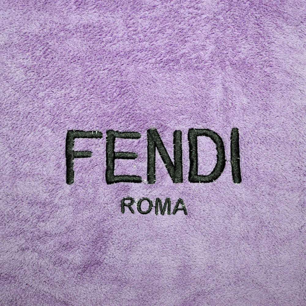 Fendi Roma Embroidered Purple Premium Towels - Set of 2-thumb-1