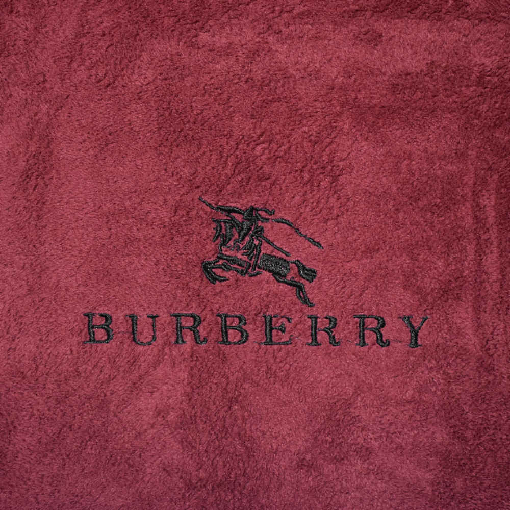 Burberry Embroidery Logo Red Premium Towels - Set of 2-thumb-1
