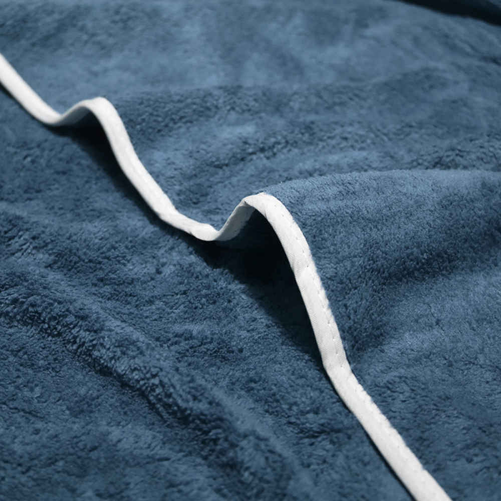 Burberry Embroidery Logo Blue Premium Towel - Set of 2-thumb-2