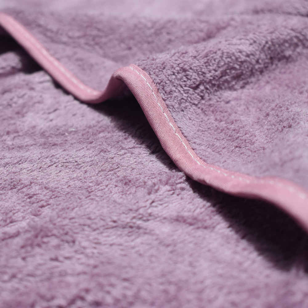 Hermes Paris Embroidery Logo Purple Towels - Set of 2-thumb-2