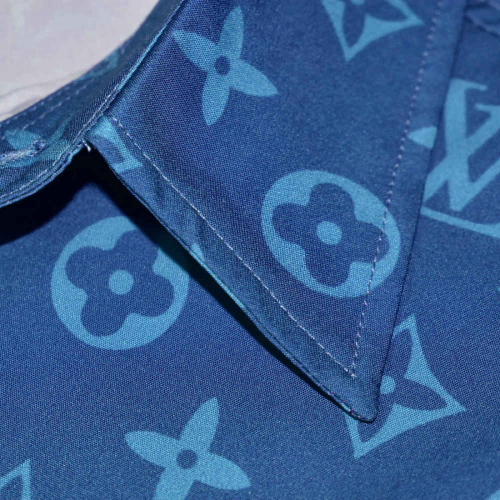 Louis Vuitton Blue Premium Mens Shirt & Shorts Combo-4