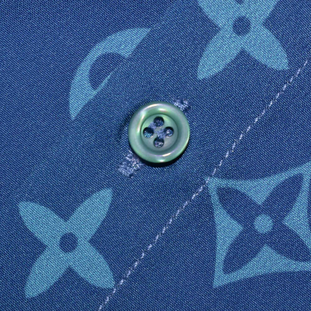 Louis Vuitton Blue Premium Mens Shirt & Shorts Combo-5