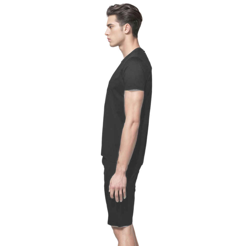 Michael Kors Embroidered Black Premium T-shirt & Shorts Combo-thumb-2