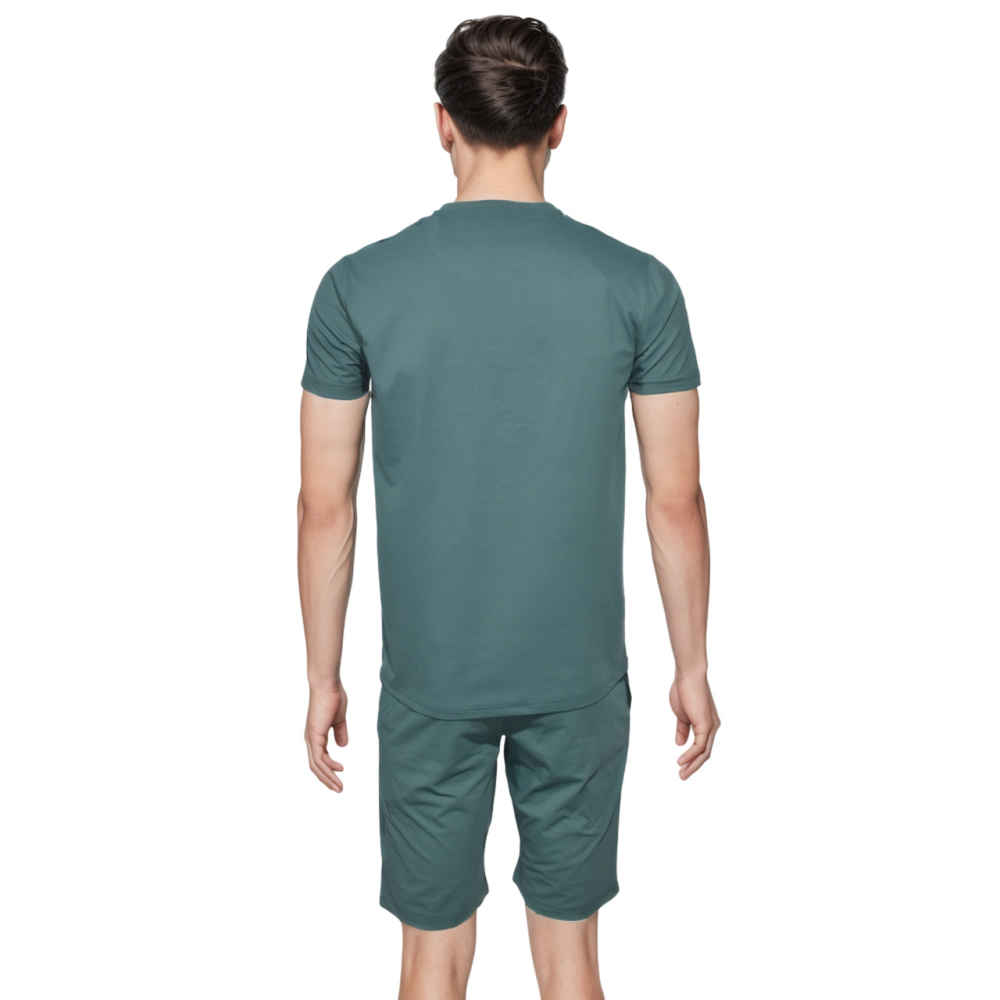 Michael Kors Embroidered Light Green Premium T-shirt & Shorts Combo-thumb-1