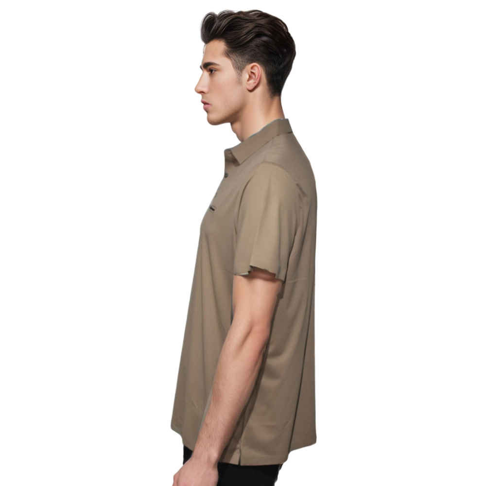 Burberry Brown Premium Quality Polo Tees-2