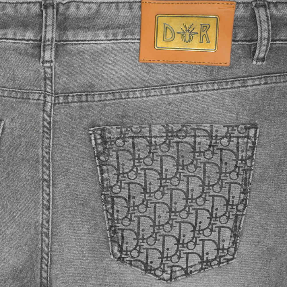 Dior Dark Grey Premium Quality Jeans-3