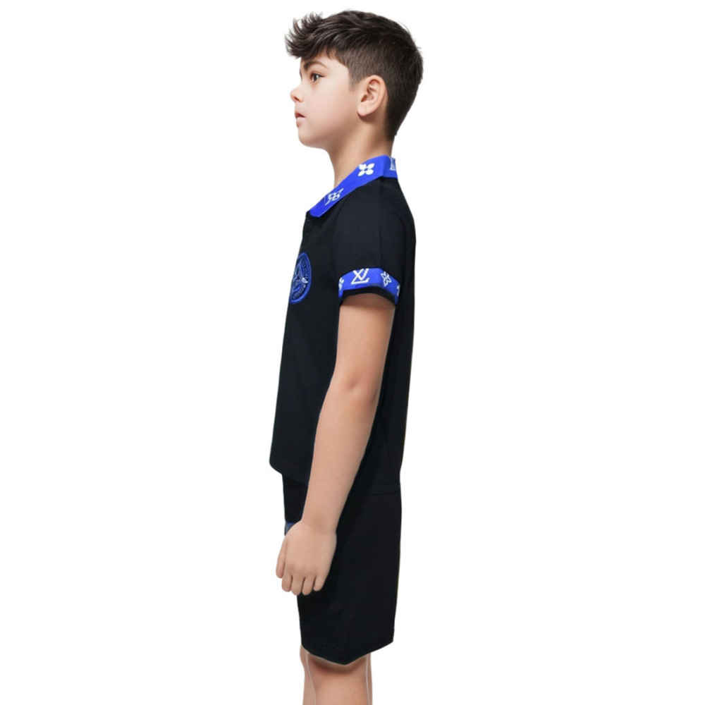 Louis Vuitton Monogram Print Black Kids Co-ord Set-2