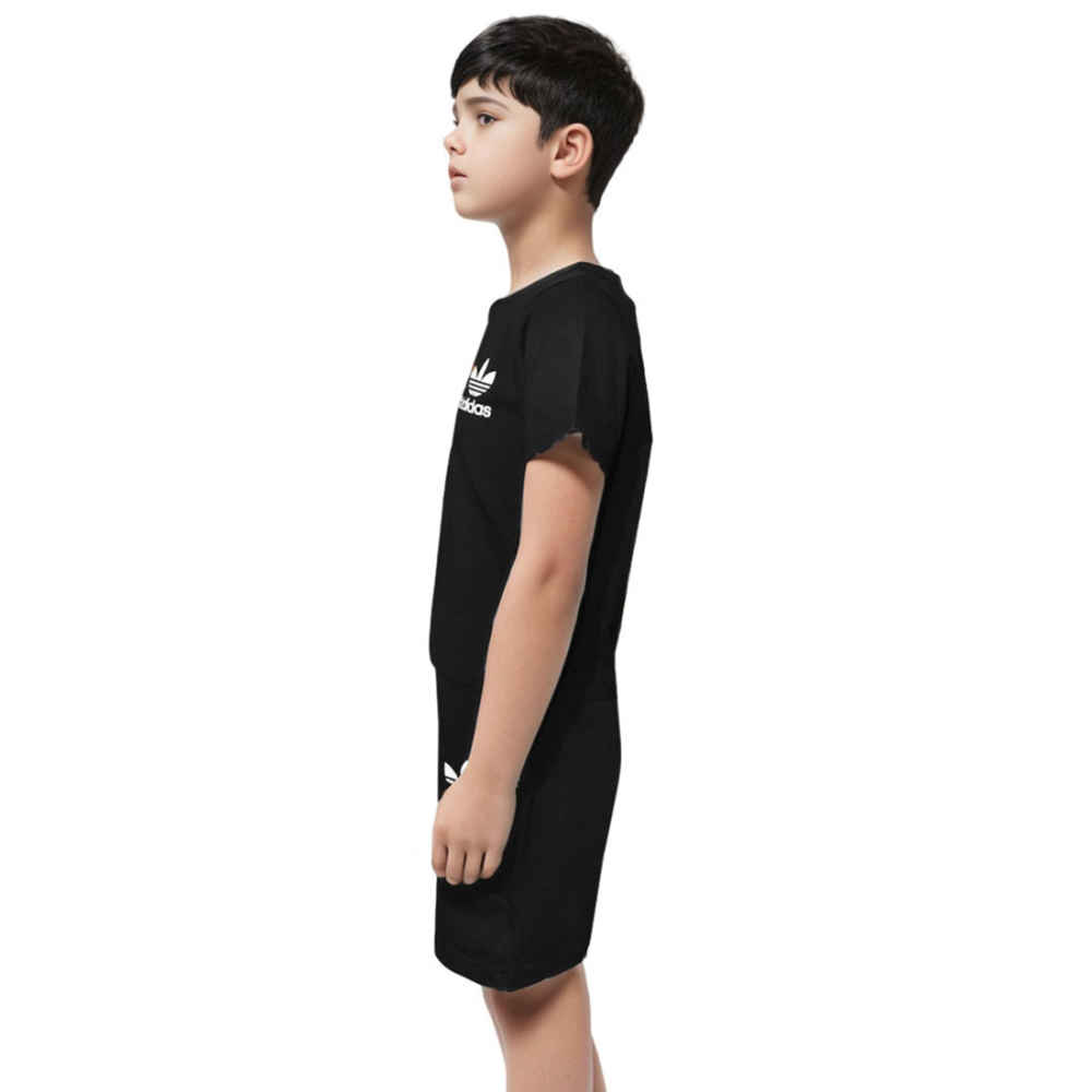 Adidas Embossed logo Black Premium Kids Co-ord Set-2