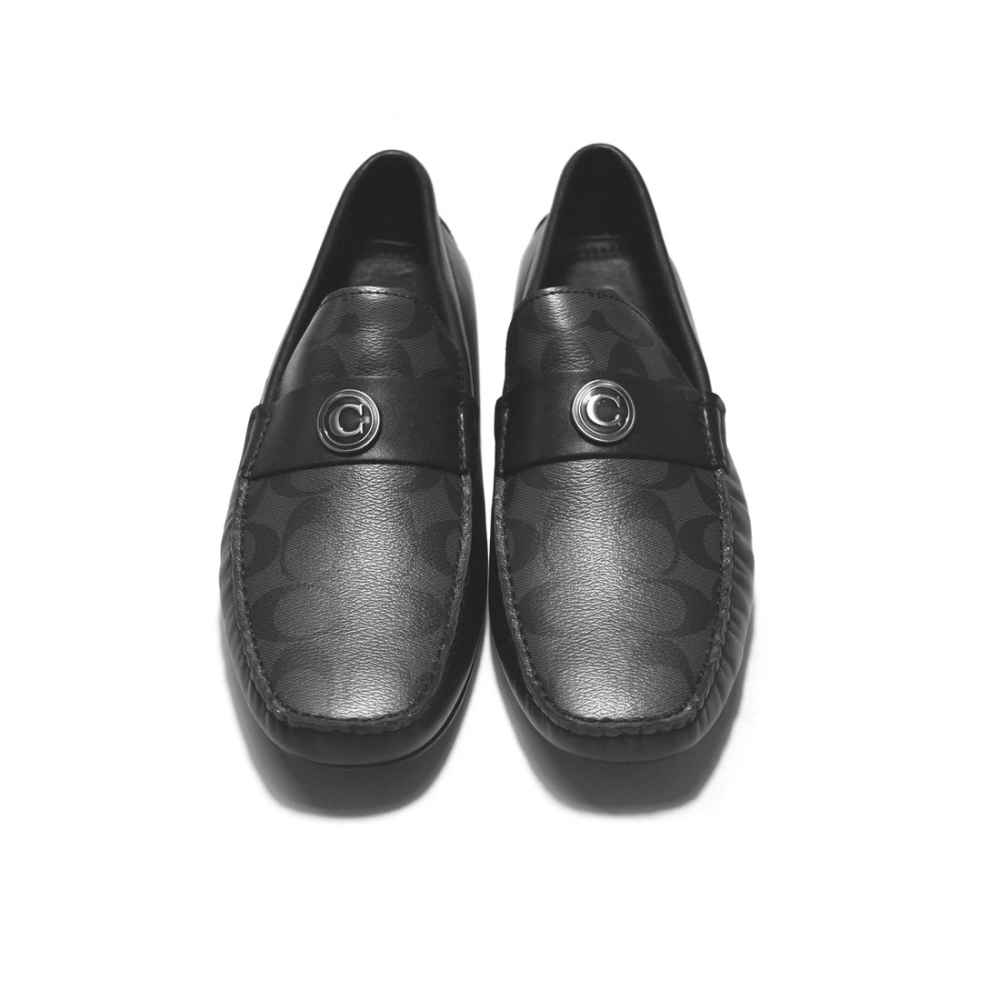 Coach Black Premium Quality Loafers-3