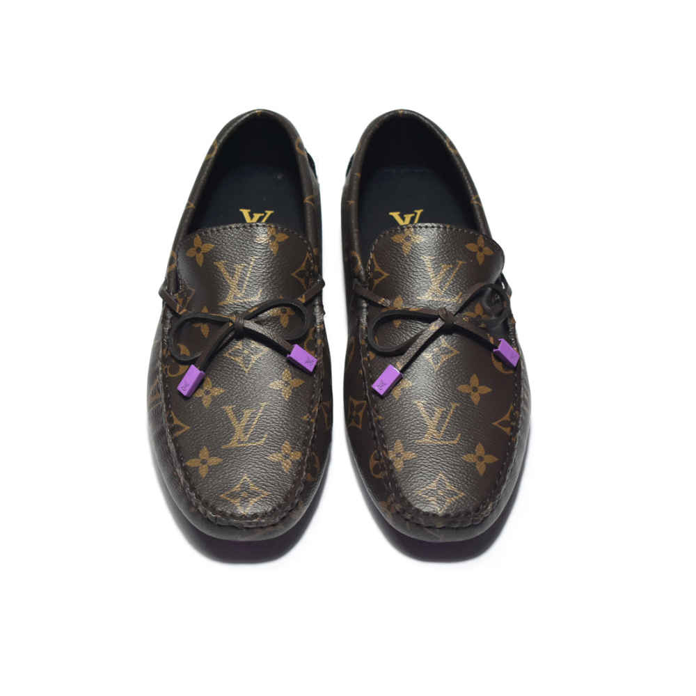 Louis Vuitton Brown Driver Moccasin Loafers-thumb-3