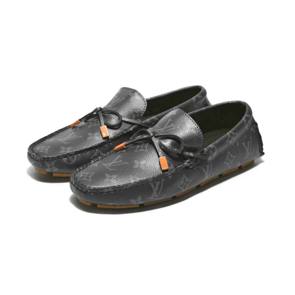 Louis Vuitton Black Driver Moccasin Loafers-thumb-0