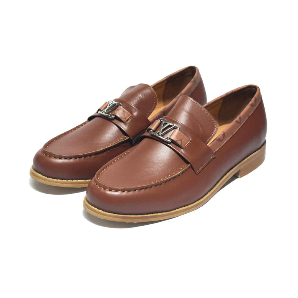 Louis Vuitton Brown Premium Quality Loafers-thumb-0