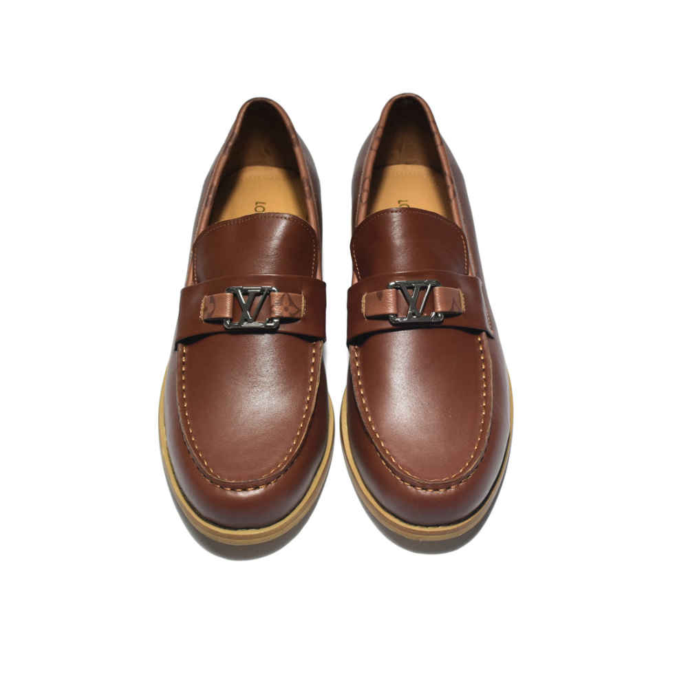 Louis Vuitton Brown Premium Quality Loafers-thumb-3
