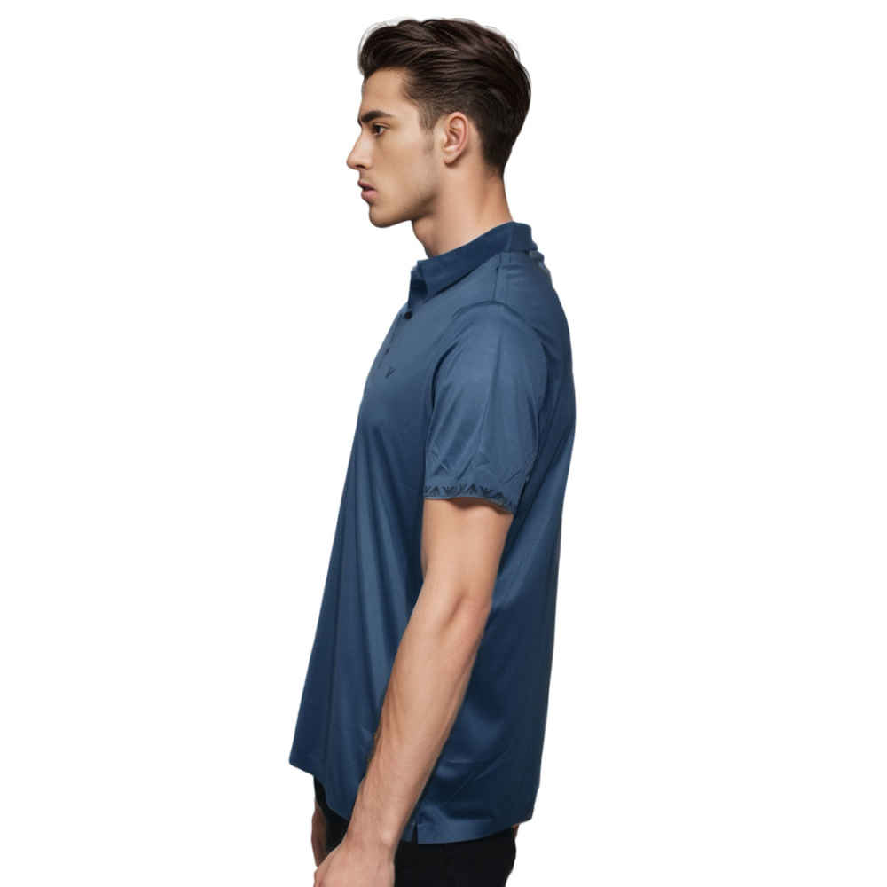 Giorgio Armani Embroidered Blue Premium T-shirt-2