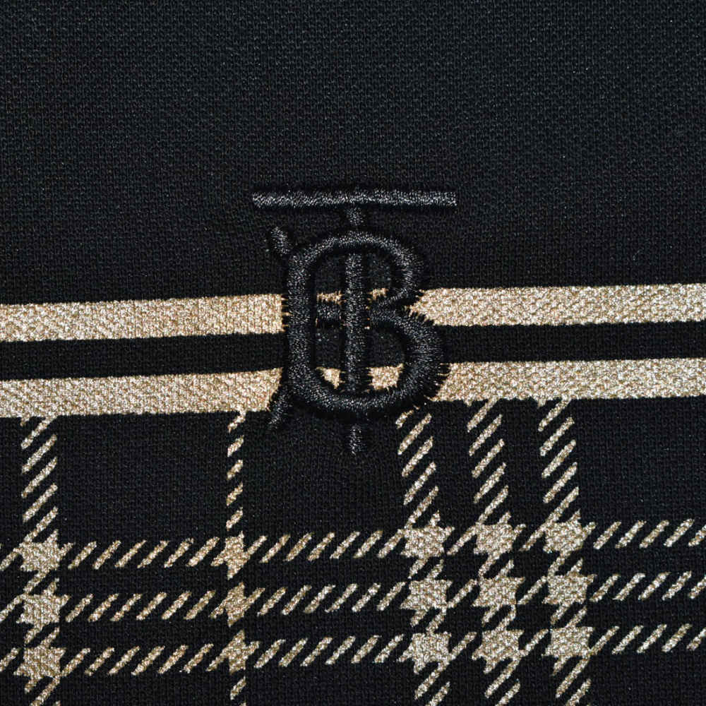 Burberry TB Embroidered Black Premium Polo T-shirt-3