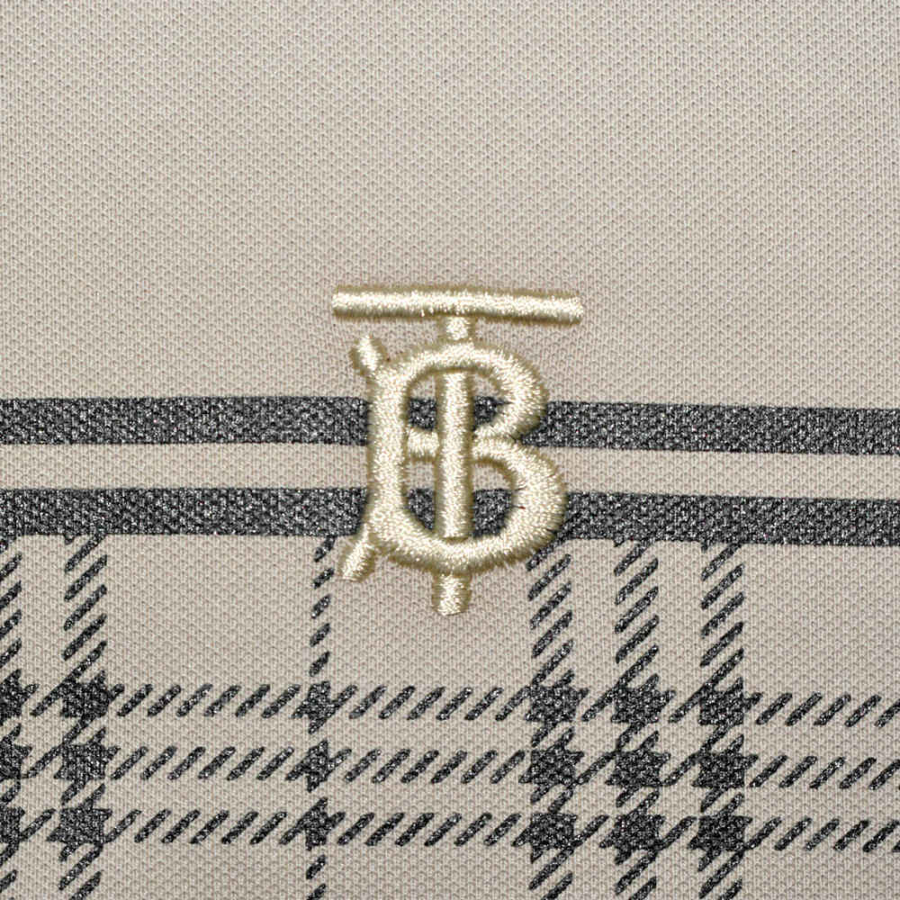 Burberry TB Embroidered Brown Premium Polo T-shirt-thumb-3