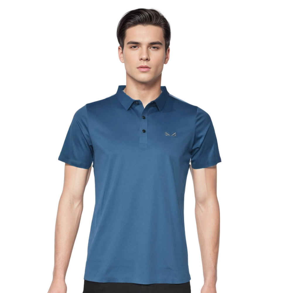 Fendi Light Blue Premium Quality Polo Tees-thumb-0