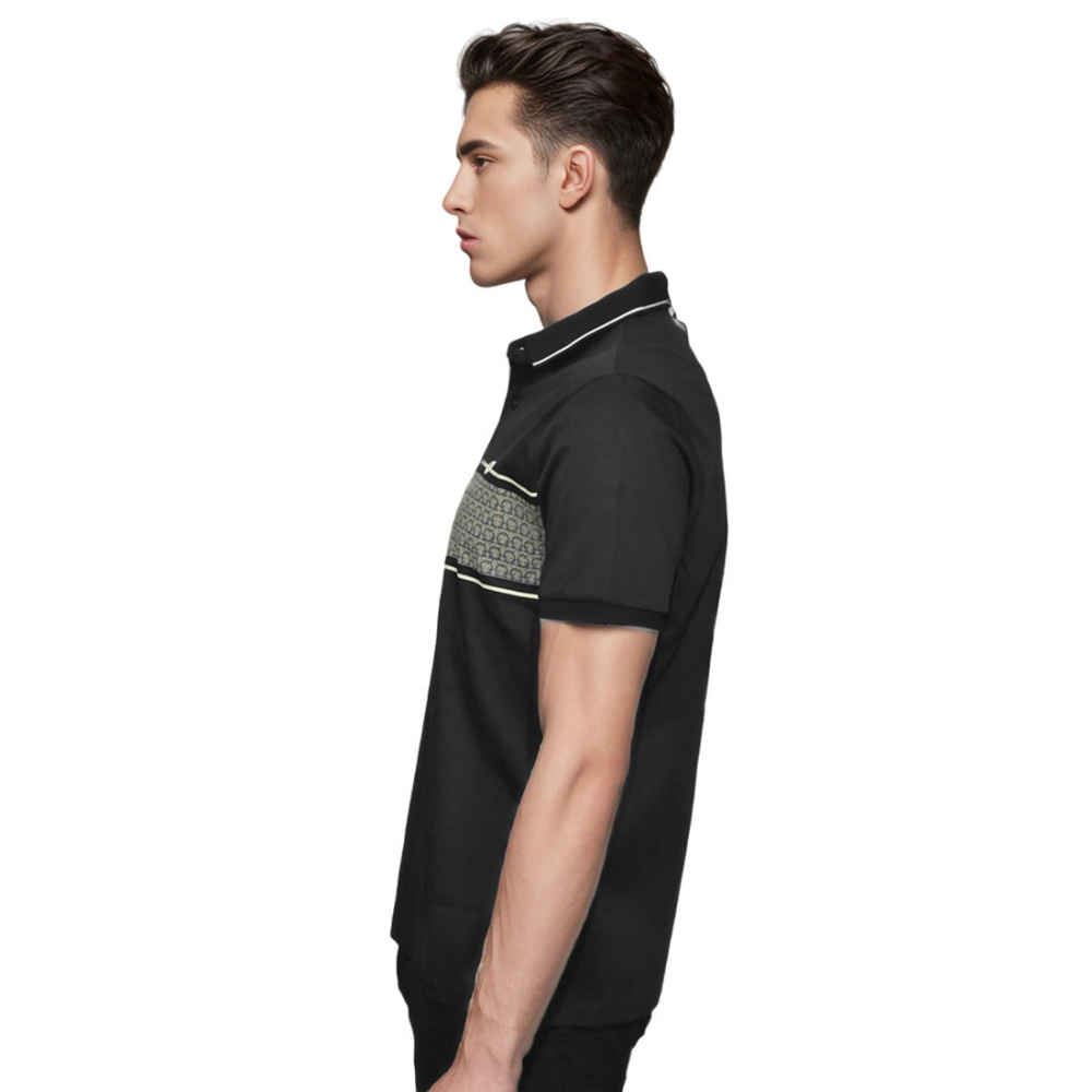 Salvatore Ferragamo Black Premium Luxury Polo T-shirt-thumb-2