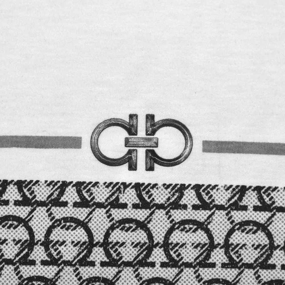 Salvatore Ferragamo White Premium Luxury Polo T-shirt-thumb-3