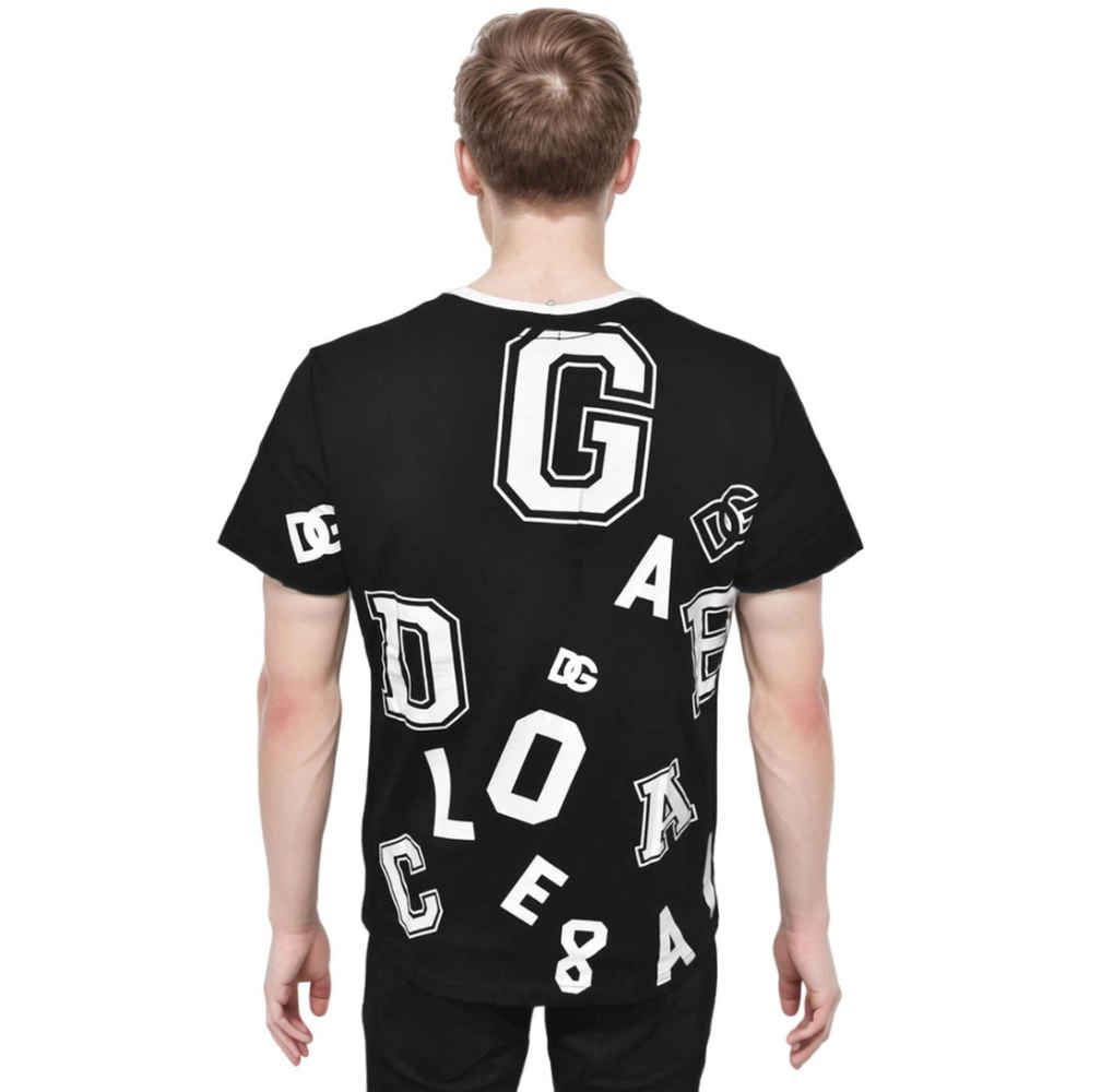 Dolce & Gabbana Black Logo Print Premium Quality Tees-1