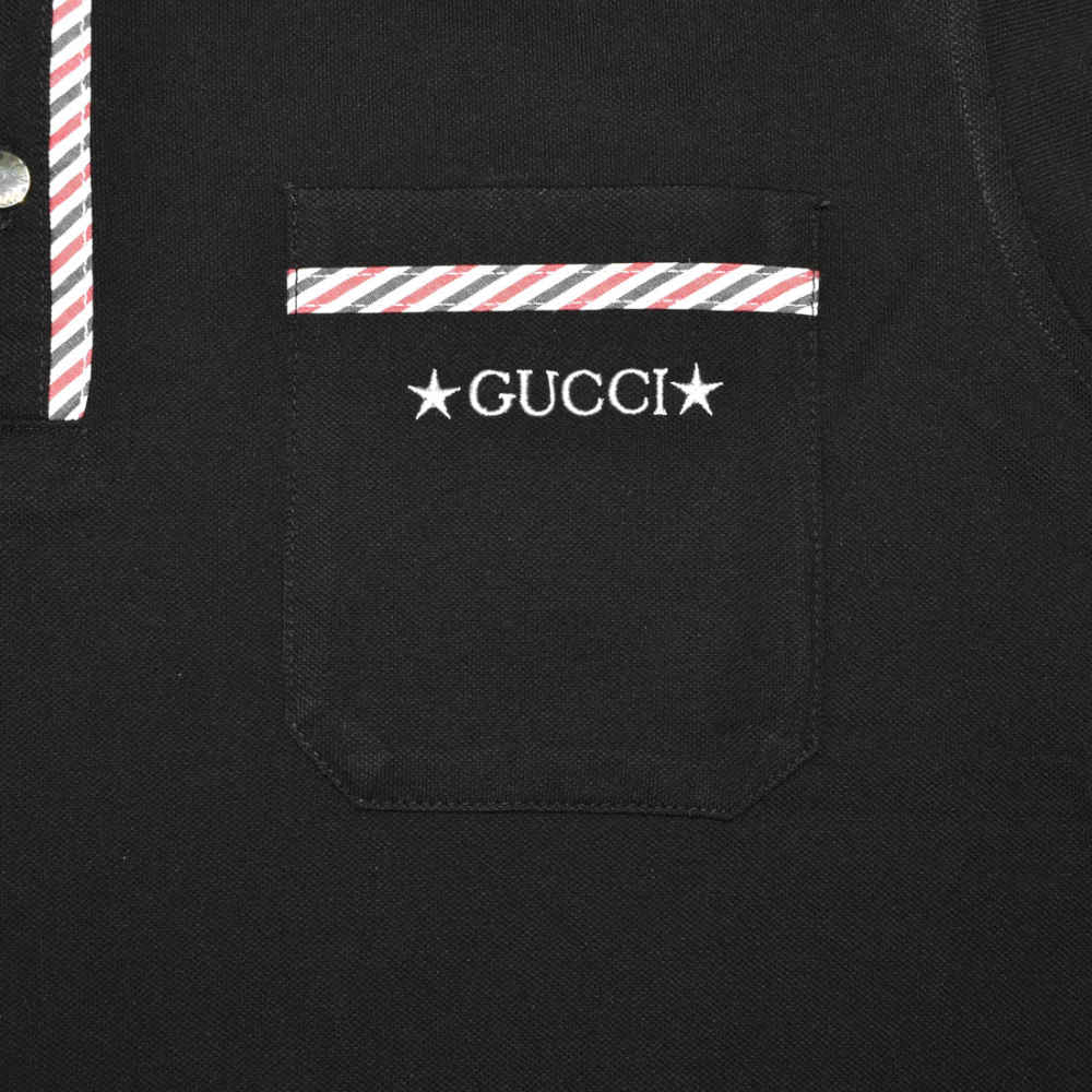 Gucci Black Premium Quality Polo T-shirt-thumb-3