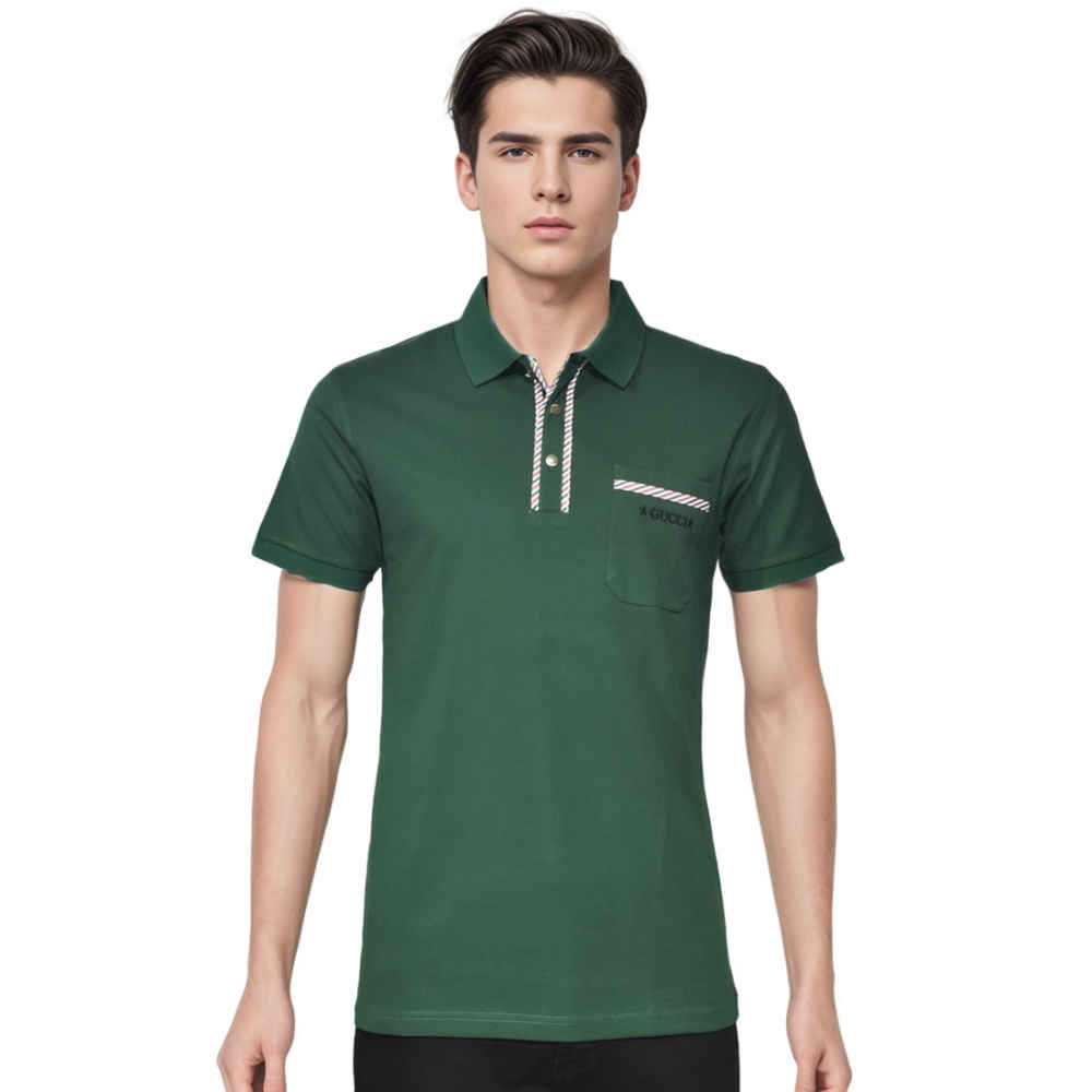 Gucci Green Premium Quality Polo T-shirt-thumb-0