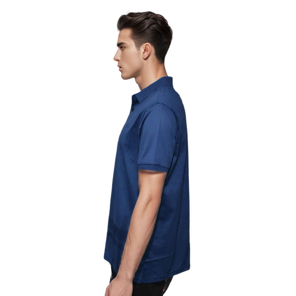 Burberry Blue Premium Quality Polo Tees-thumb-2