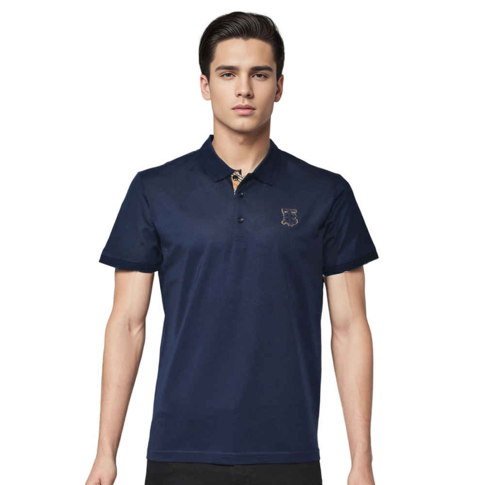 Burberry Blue Premium Quality Polo Tees-thumb-0