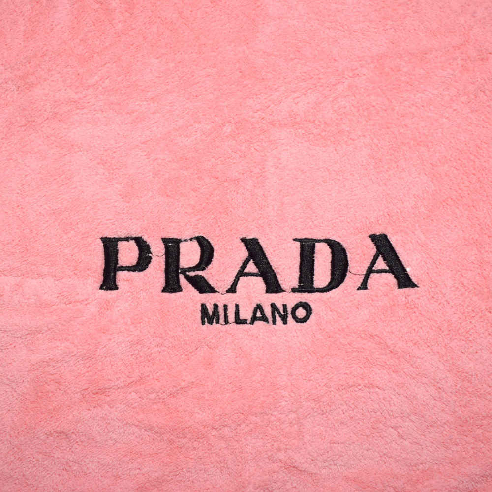 Prada Embroinded Pink Premium Quality Towel - Set of 2-1
