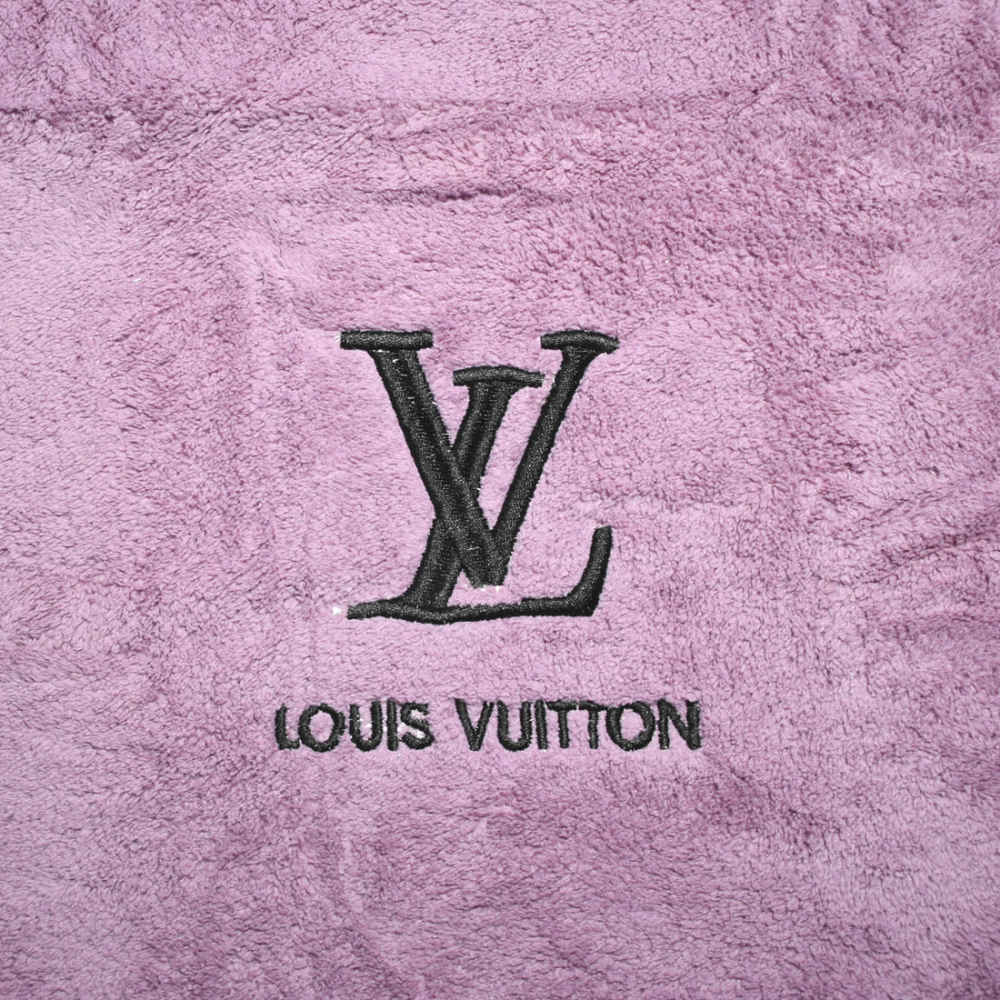 Louis Vuitton Embroidered logo Purple Premium Towel - Set of 2-1