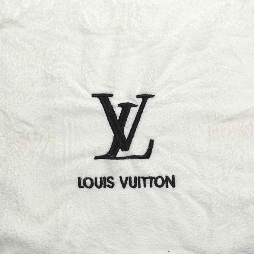 Louis Vuitton Embroidered logo Off White Premium Towel - Set of 2-1
