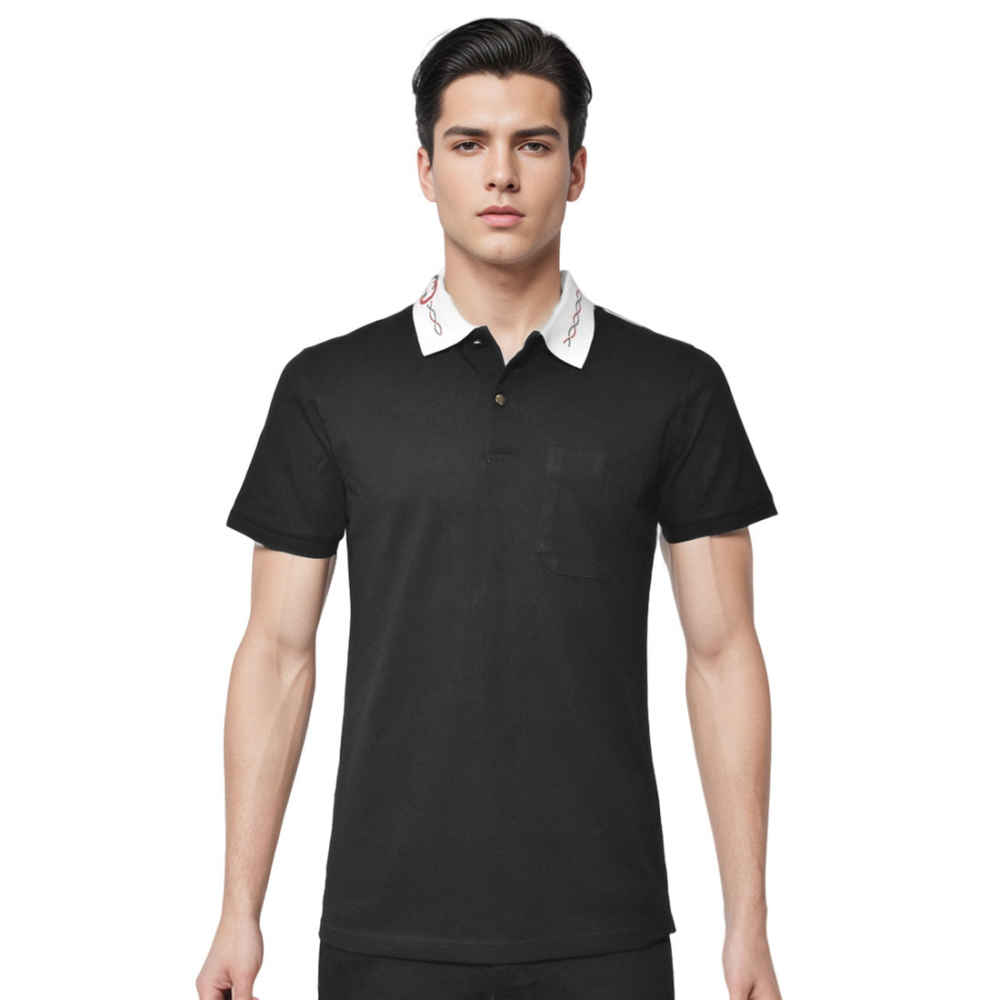 Gucci Black Premium Quality Polo Men's T-shirt-thumb-0