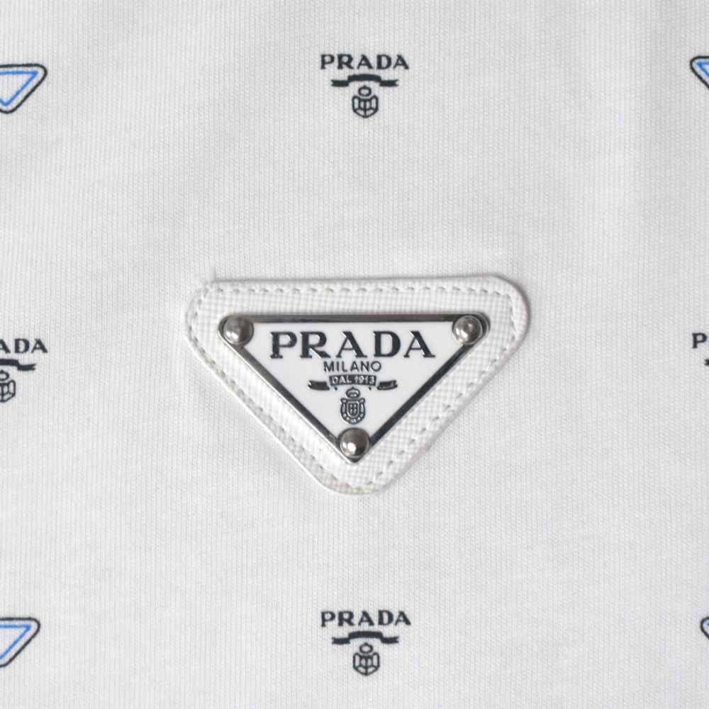 Prada White Premium Quality Polo Tees-thumb-3