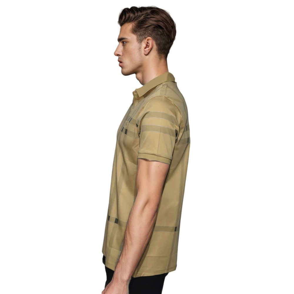 Burberry Brown Premium Quality Polo Tees-2