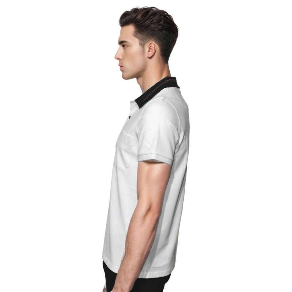 Gucci White Premium Quality Polo Men's T-shirt-thumb-2