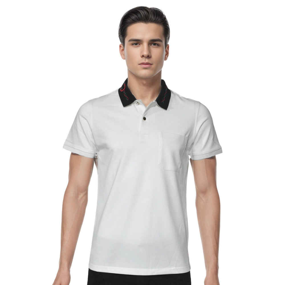 Gucci White Premium Quality Polo Men's T-shirt-thumb-0