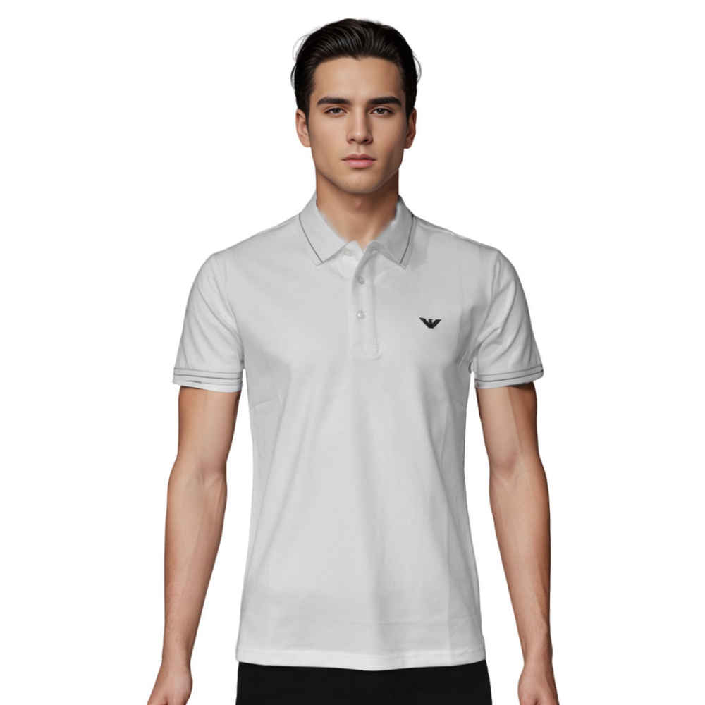 Emporio Armani White Premium Quality T-shirt-thumb-0