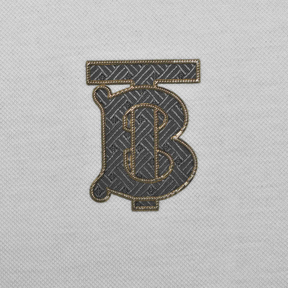 Burberry White Premium Quality Polo Tees-3