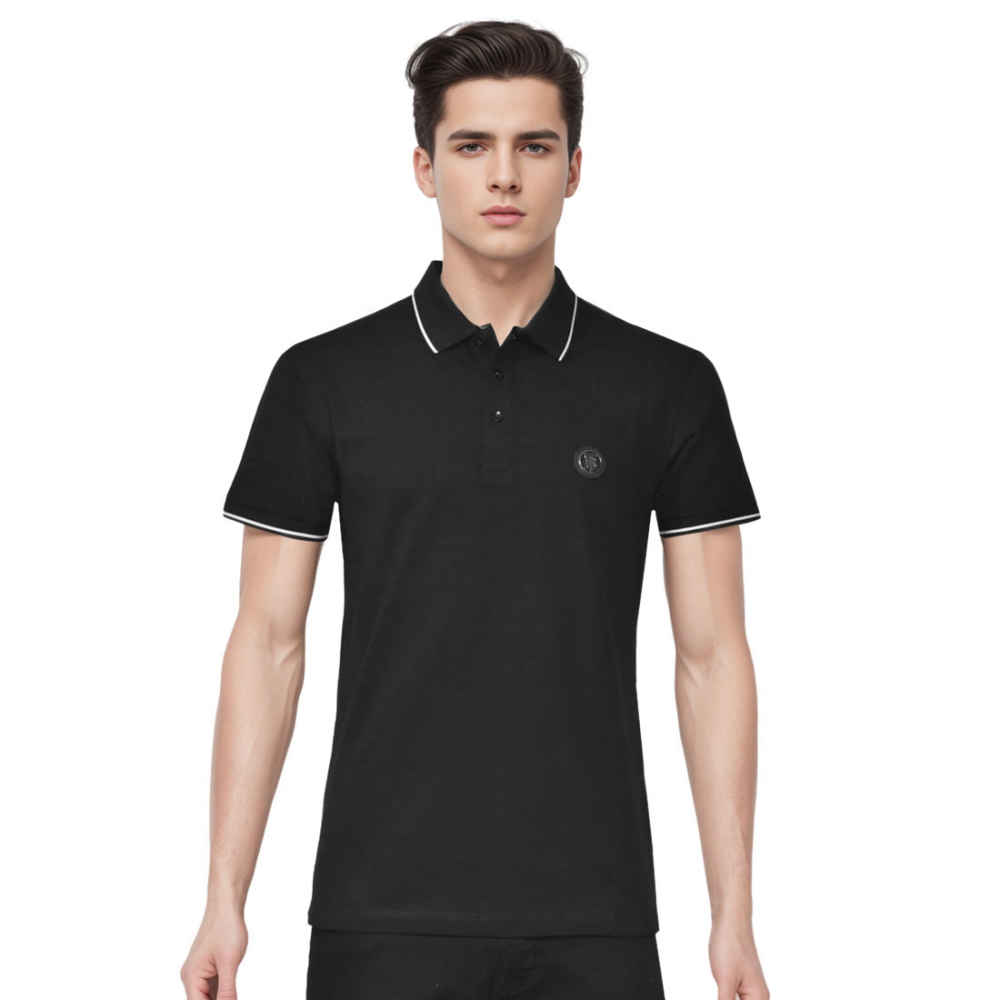Burberry Black Premium Quality Polo Tees-thumb-0