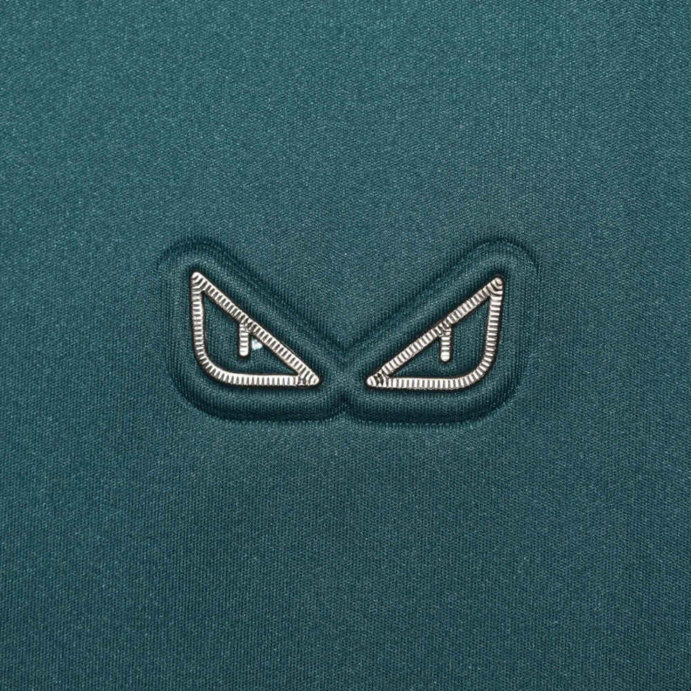 Fendi Embossed logo Dark Green Premium Polo T-shirt-3