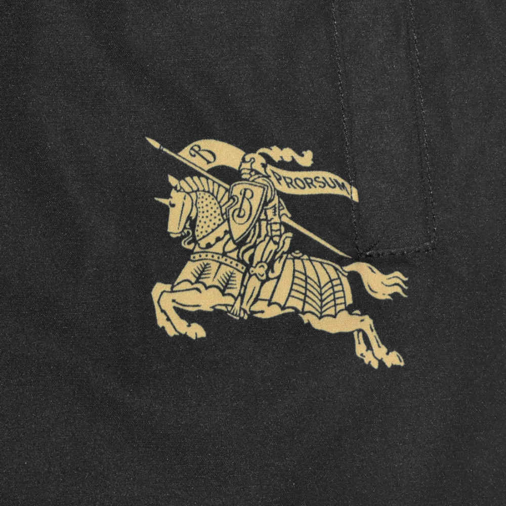 Burberry Black Check-panel Premium Shorts-thumb-2