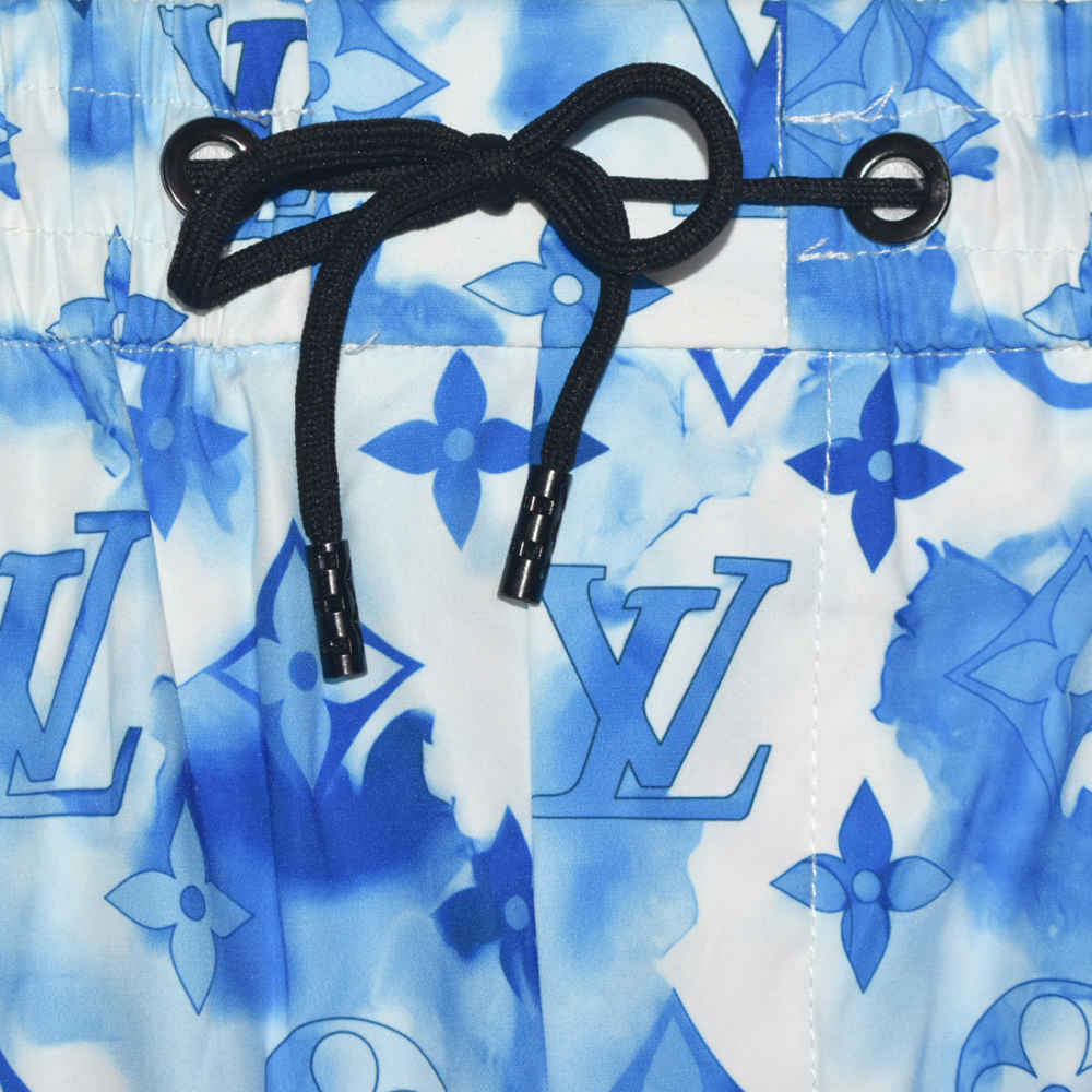 Louis Vuitton Blue & White Premium Quality Men's Shorts-3