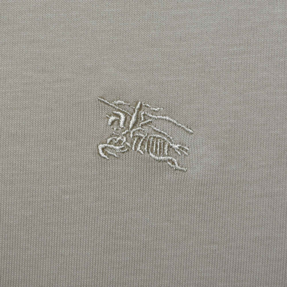 Burberry Embroidered logo Brown Premium T-shirt-3
